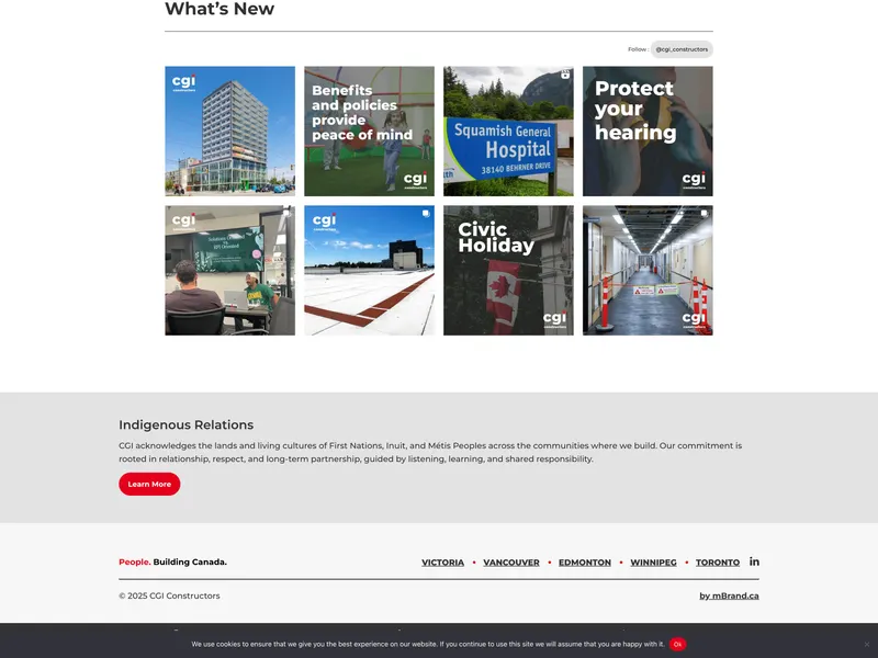 Screenshot of the CGI GC website